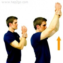 Frozen Shoulder Exercises: Assisted Flexion.  Approved use by www.hep2go.com