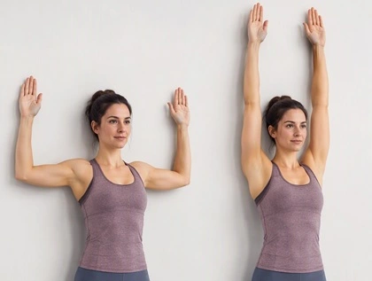 Neck And Shoulder Pain Exercises: Wall Angels. Improve posture, motion and control Neck And Shoulder Pain Exercises: Wall Angels. Improve posture, motion and control