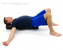 Roller Chest Stretch.  Approved use www.hep2go.com